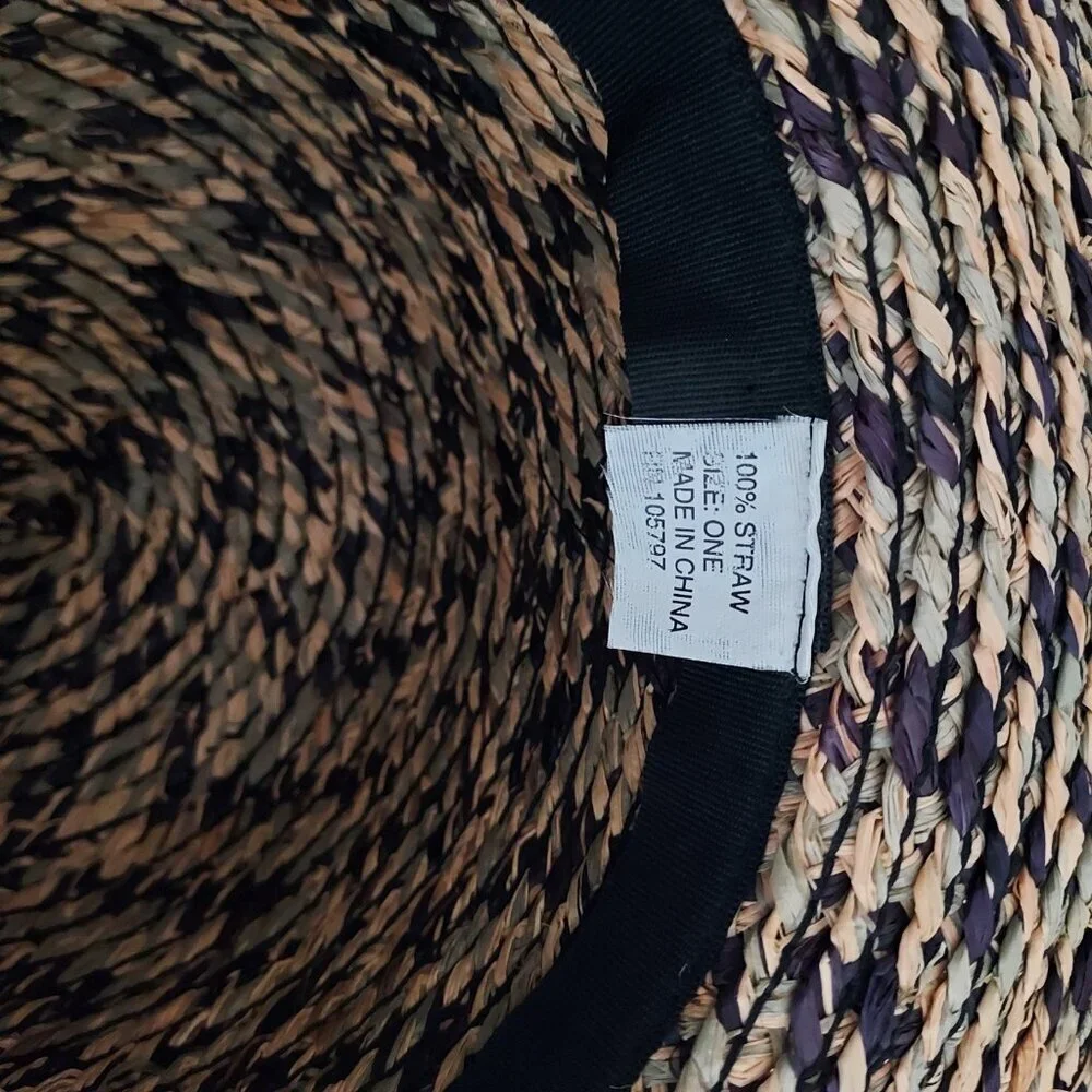 Wide Brim 100% Straw Hat With Buckle